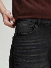 Men's Casual Solid Vintage-Wash Jeans