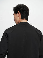 Men's Raglan-Sleeve Jacquard Zip-Up Knit Cardigan