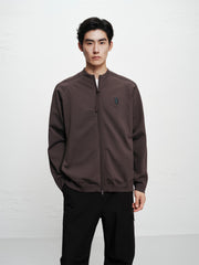 Men's Raglan-Sleeve Jacquard Zip-Up Knit Cardigan