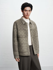 Men's Double-Sided Jacquard Wool Jacket