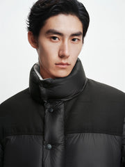 Men's Reversible Down Jacket with Detachable Sleeves