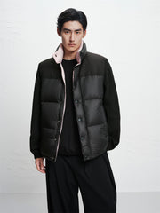 Men's Reversible Down Jacket with Detachable Sleeves