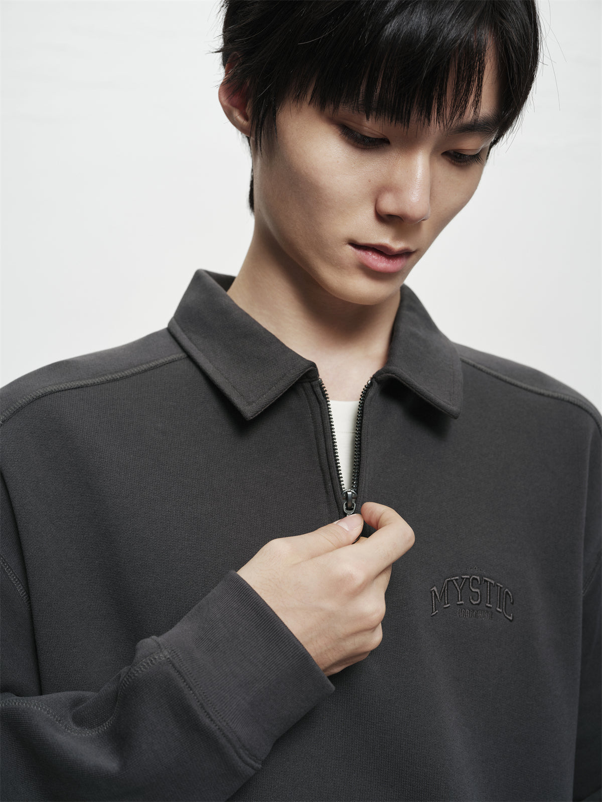 Men's Heavyweight Embroidered Cotton Sweatshirt