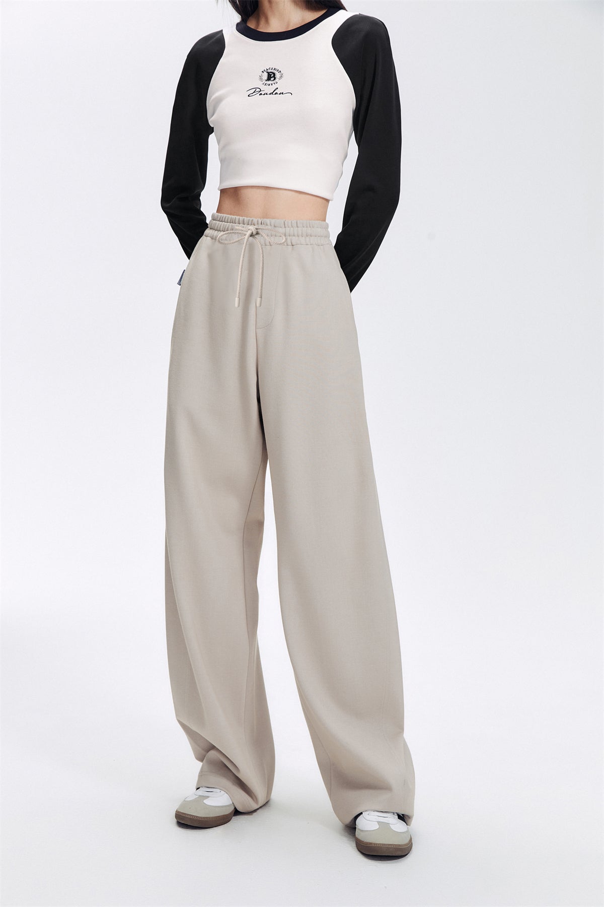 Women's High-Waist Knit Banana Pants