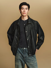 Men's Casual Waxed-Fabric Jacket