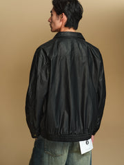 Men's Casual Waxed-Fabric Jacket
