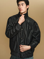 Men's Casual Waxed-Fabric Jacket