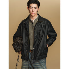 Men's Casual Waxed-Fabric Jacket