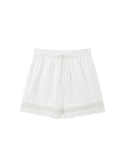 Women's Casual Embroidered Shirt and Shorts Set