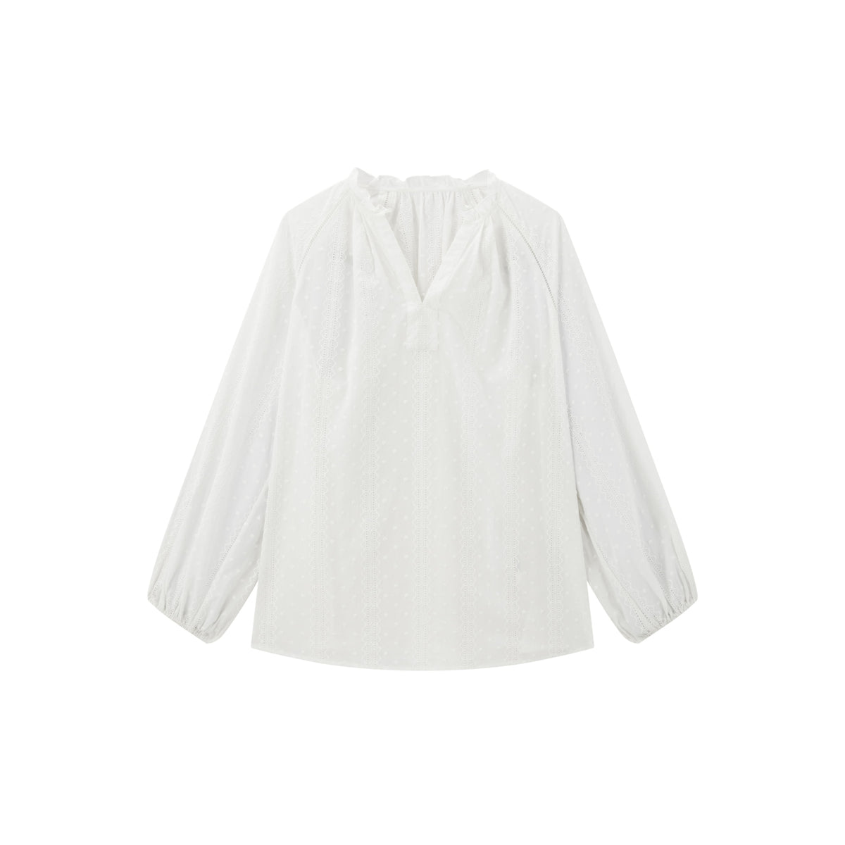 Women's Casual Embroidered Hollow Out Shirt