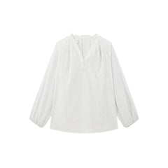 Women's Casual Embroidered Hollow Out Shirt