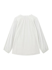Women's Casual Embroidered Hollow Out Shirt