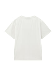 Women's Casual Lace Patchwork Letter  T-Shirt