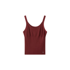 Women's Simple U-Neck Flattering Knit Tank Top
