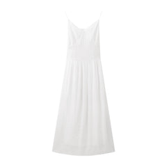 Women's Casual White Spaghetti Strap Dress