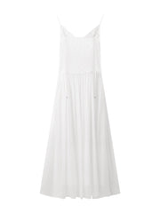 Women's Casual White Spaghetti Strap Dress