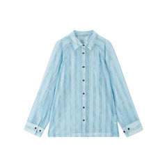 Women's Lightweight Lyocell-Blend Vertical Stripe Shirt