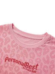 Women's Strawberry Leopard Print Cropped Top