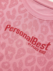 Women's Strawberry Leopard Print Cropped Top