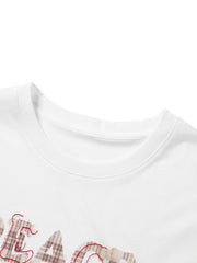 Women's Casual Embroidered Letter Print T-Shirt