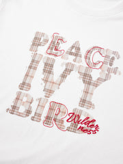 Women's Casual Embroidered Letter Print T-Shirt