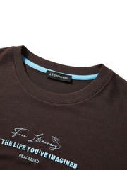 Women's Casual Contrast-Color Embroidered  T-Shirt
