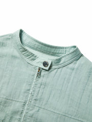 Women's Casual Short Shirt-Style Stand-Collar Jacket