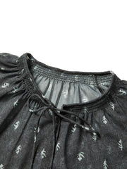 Women's Casual Flowy Print Long-Sleeve Top