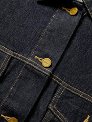 Women's Casual Cropped Cotton Denim Jacket
