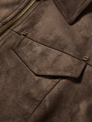 Women's Vintage Faux-Suede Cropped Jacket