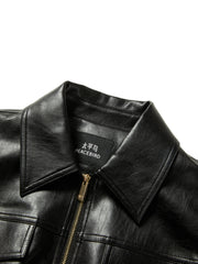Women's Vintage Edgy Bubble Leather Jacket