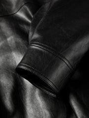 Women's Vintage Edgy Bubble Leather Jacket
