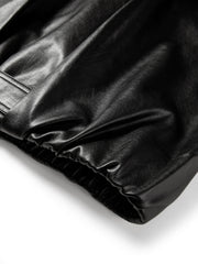 Women's Vintage Edgy Bubble Leather Jacket