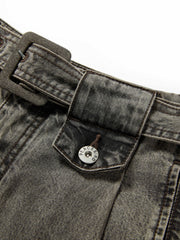 Women's Casual High-Waist Wide-Leg Lyocell Jeans