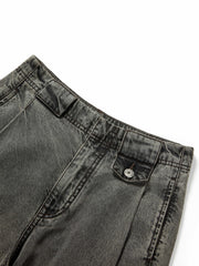 Women's Casual High-Waist Wide-Leg Lyocell Jeans