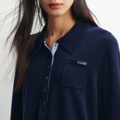 Women's Wool-Blend Layered-Look Knit Top