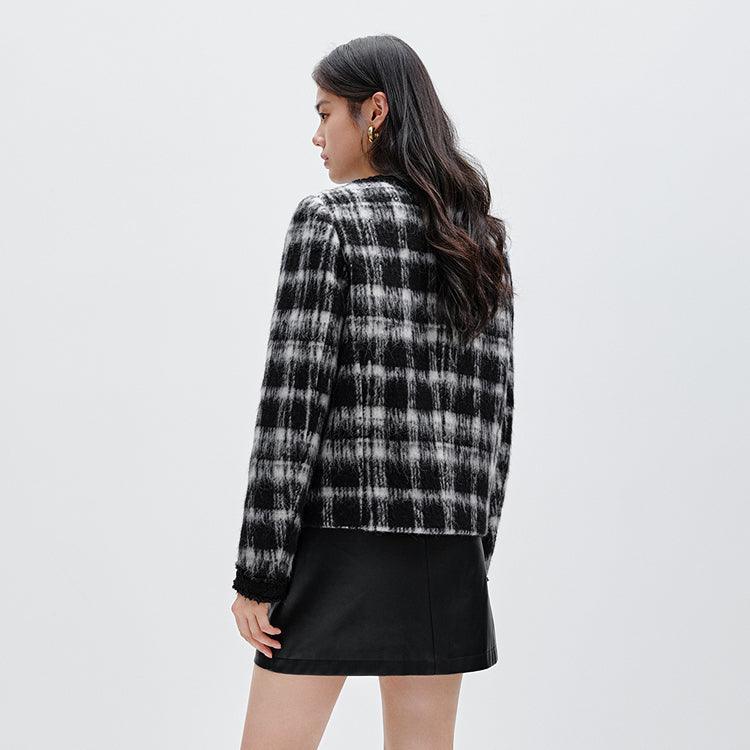 Women's Vintage Plaid Texture Jacket