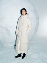 Women's Hooded Extra Long Warm Puffer Jacket