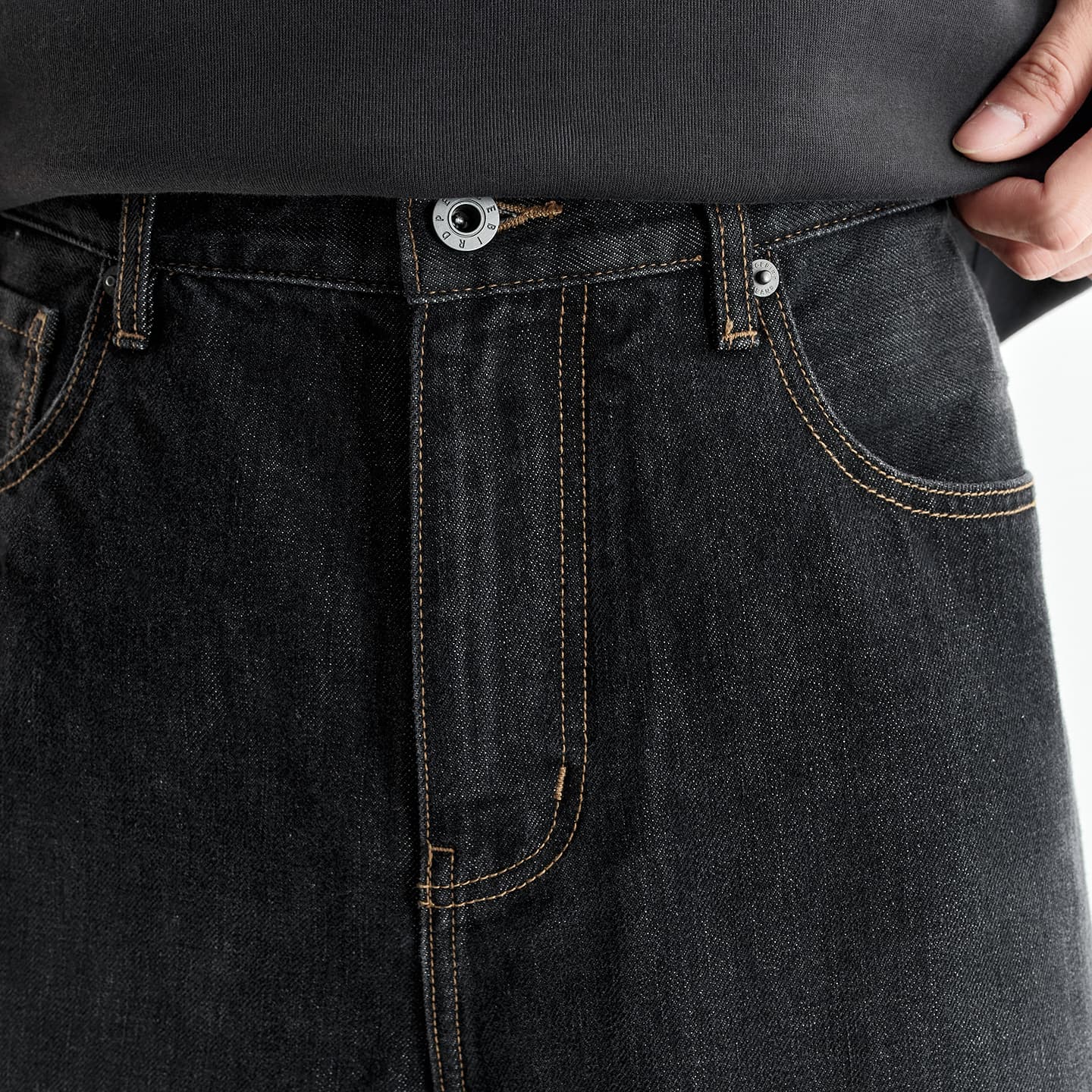 Men's Ombre Cotton-Blend Wide-Leg Jeans