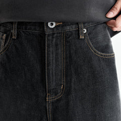Men's Ombre Cotton-Blend Wide-Leg Jeans