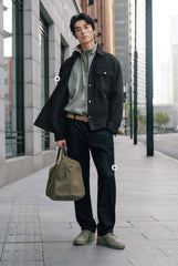 Men's Relaxed Checkerboard Jacquard Shirt