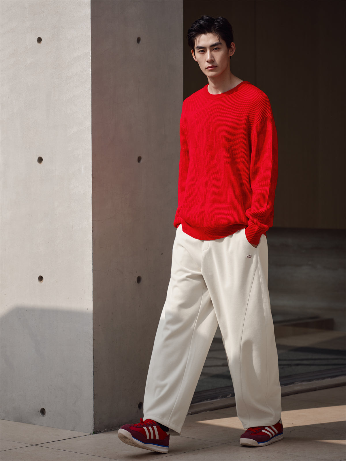 Men's Red Letter Jacquard Pullover