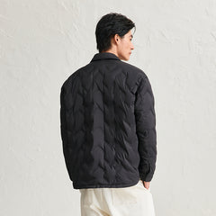 Men's Embossed Label Puffer Jacket