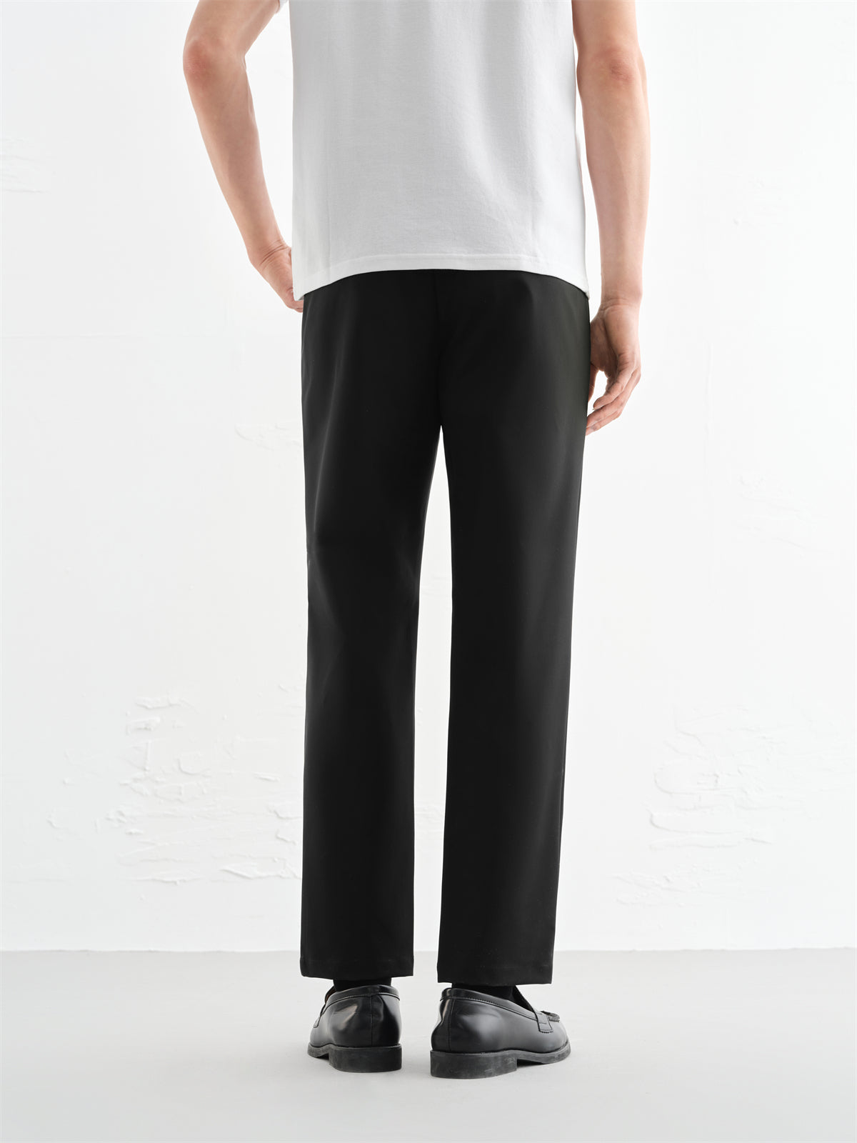 Men's Solid Cropped Business Pants