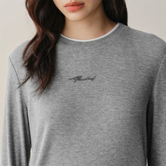 Men's Contrast Layered-Look Long-Sleeve T-Shirt