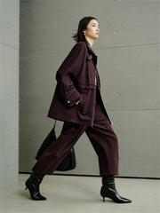 Women's Barn-Style Longline Trench Coat