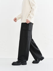 Men's Dark Gray Straight-Leg Cargo Pants