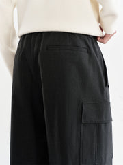 Men's Dark Gray Straight-Leg Cargo Pants