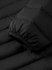 Men's Casual Black Channel-Quilted Down Jacket