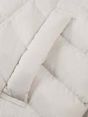 Men's Casual White Channel-Quilted Down Jacket